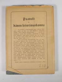Paavali ja hänen kristinuskonsa : Helsingin esitelmiä syksyllä 1922