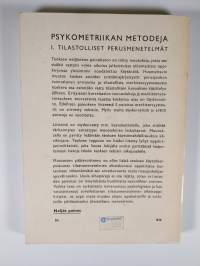 Psykometriikan metodeja 1 : Tilastolliset perusmenetelmät