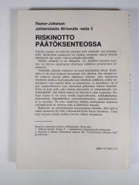 Riskinotto päätöksenteossa