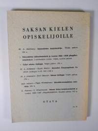 Saksankielen käännöstehtäviä ja vuosien 1922-1949 ylioppilaskirjoitukset