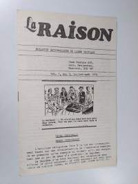 Le Raison, vol. 1. no. 3, juillet-aout 1979 : bulletin rationaliste de libre critique