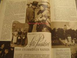 Kotiliesi 1950 nr 7 -mm. Armi Ratian kirjoittama artikkeli: ikkuna etsii verhojaan