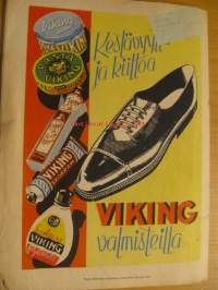 Kotiliesi 1950 nr 16 (Pikku kanalasta se alkoi - Vihdin Kallela, kiipeilevä puutarha, Lauri Kärkkäinen - verraton sauna