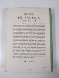 Päiväkirja vuosilta 1922-1926