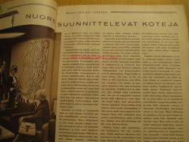 Kotiliesi 1962 nr 17,  Syyskuu . Iskukalusteen värimainos, sisustusteemaa, Wärtsilän Venla emalikasarin koko sivun mainos, Enso -keittö kahden sivun mainos ,