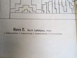 Ompelu-, schmelzi-, nukka- ja batiikkimalleja (Mönster för sömnad, Schmeltz, flossa &amp; batik) -kansiossa malliarkkeja, kaikki näkyvät kuvissa