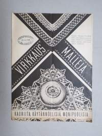 Virkkausmalleja - Kauniita, käytännöllisiä, monipuolisia -leimattu &quot;Turun Vanuliike 22.9.1936&quot;