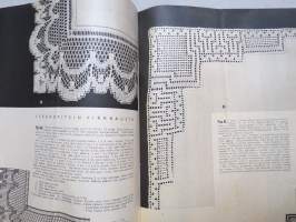 Virkkausmalleja - Kauniita, käytännöllisiä, monipuolisia -leimattu &quot;Turun Vanuliike 22.9.1936&quot;