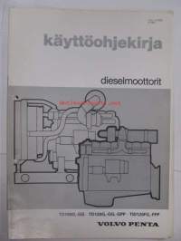 Volvo Penta TD100G,-GG, TD120G,-GG, TID120FG,-FPP dieselmoottorit -käyttöohjekirja