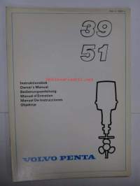 Volvo Penta 39, 51 Instruktionsbok, Owner´s manual, Ohjekirja -käyttöohjekirja