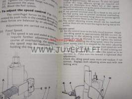 Petter Diesel Engines AV1, AV2 operator´s handbook -käyttöohjekirja, huolto, varaosaluettelo