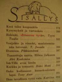 Kotiliesi 1950 nr 11 -mm. Artikkeli ja kuvia: Hilma Jalkanen. Tyyni Tuulion artikkeli: Helsinki, Itämeren tytär, artikkelissa myös kuvia naisten vaatetuksesta