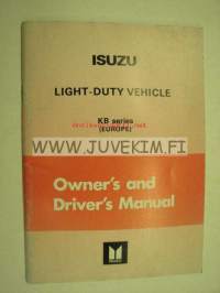 Isuzu KB series (Europe) Owner´s and driver´s Manual -käyttöohjekirja englanniksi