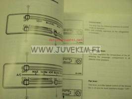 Isuzu KB series (Europe) Owner´s and driver´s Manual -käyttöohjekirja englanniksi