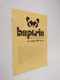 Baptria vol 1 (22) 1976 n:o 3-4 : Suomen perhostutkijain seuran tiedotuslehti