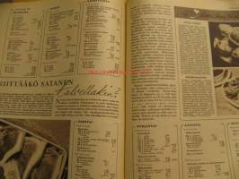 Kotiliesi 1950 nr 2, sisustusarkkitehti Aili Kalske: Uudista, päällystä, millä ja miten?, pois portaiden rasitus, monen mielen myssy