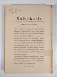 Muistikuvia : suomalaisia kulttuurimuistelmia 1