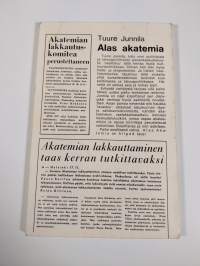 Alas Akatemia : kulttuuripoliittinen ajankuva nyky-Suomesta