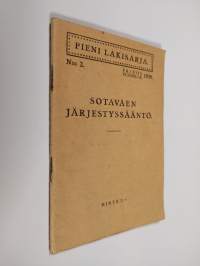 Sotaväen järjestyssääntö 1939