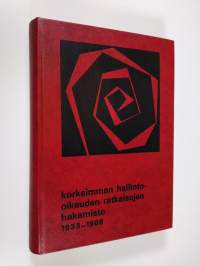 Korkeimman hallinto-oikeuden ratkaisujen hakemisto 1933-1968