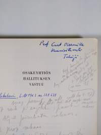 Osakeyhtiön hallituksen vastuu : osakeyhtiöoikeudellinen tutkimus yhtiöön kohdistuvan siviiliperus (tekijän omiste)