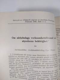 Om aktiebolags verksamhetsföremål och styrelsens behörighet