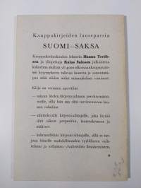 Saksan kauppakirjeenvaihdon alkeisharjoituksia