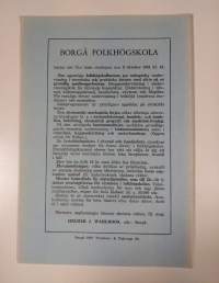 Borgå folkhögskola : Redogörelse sammanställd av Bertil Sveholm, läsåren 1959-1960 och 1960-1961