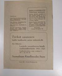 Bibliophilos 1/1954