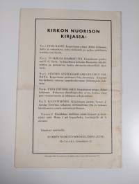 Neljännet yleiset kirkon nuorisopäivät kuopiossa kesäkuun 19-22p. 1936