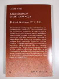 Sarvikuonon muistiinpanoja : kriittisiä kirjoituksia 1974-1981