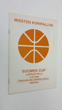 Miesten koripallon Suomen cup loppuottelu 5.10.1985 Tikkurilan urheilutalo vantaa