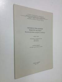 Heinrich von Kleistin &quot;Rikottu ruukku&quot; : Kansanäytelmän analyysia ja tulkintaa (signeerattu)