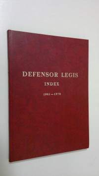 Defensor legis : Index 1961-1970