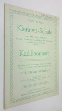Klarinett-schule - erster teil, op. 63, zweite abteilung : anfang der praktischen schule mit angefugten leichteren orchester-studien