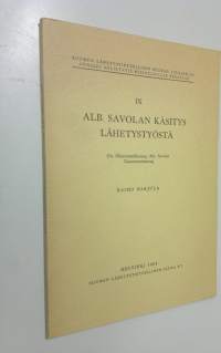 Alb. Savolan käsitys lähetystyöstä