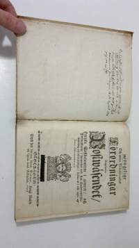 Samling af författningar Angående Postwäsende (1707) : Kongelige och andra wederbörandes förordningar angående postwäsendet, hwilka postbetienterne i gemeen, och ...