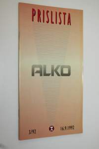 Alko prislista 2/92