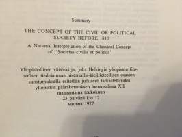 Maailmallinen kanssakäyminen vuoteen 1810 - klassisen societas civilis et politica -käsitteen kansallinen tulkinta