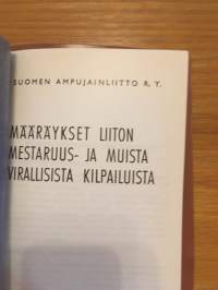 Suomen Ampujainliitto r.y:n kilpailusäännöt - Hirvilajit