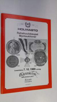 Holmasto rahahuutokaupat lauantaina 7.10.1989