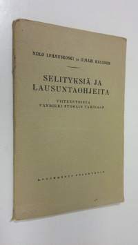 Selityksiä ja lausuntaohjeita viiteentoista Vänrikki Stoolin tarinaan