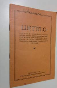 Luettelo tuberkkeli- ja luomataudista vapaista nautaeläimistä, jotka tilamyynnin tähden myydään vapaaehtoisella huutokaupalla Kurrin kartanossa Iitissä perjantain...