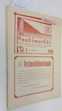 Postimerkki vuosikerta 1958 1-6 (nro 4 puuttuu) : filateelinen ilmoituslehti