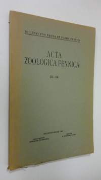 Acta Zoologica Fennica 13 - 14 :Uber die jährlichen Zuwachszonen der Schuppen und Beziehungen zwischen Sommertemperatur und Zuwachs bei Abramis brama sowie einige...