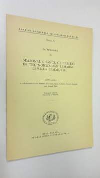Seasonal change of habitat in the Norwegian lemming, Lemmus lemmus (L.)