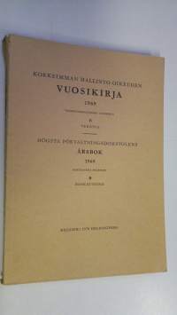 Korkeimman hallinto-oikeuden vuosikirja 1969 B, Verotus