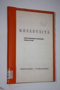 Kesäeväitä : Kansio seurakunnan kesäaikaisen ohjaajan avuksi