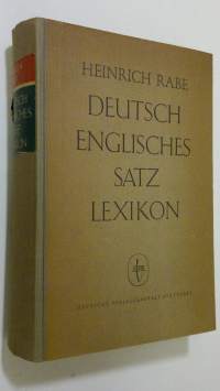 Deutsch Englisches Satz Lexikon