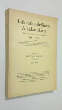Liiketaloudellinen aikakauskirja III : 1969